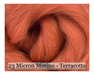 Terracotta -  Merino Wool Top - 23 Micron - Cupid Falls Farm