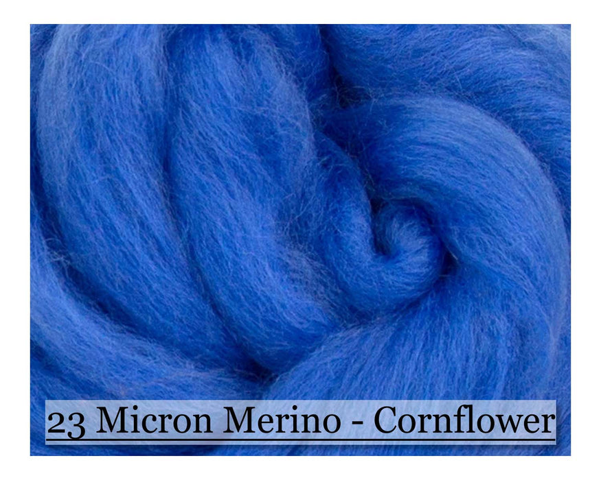 CornFlower -  Merino Wool Top - 23 Micron - Cupid Falls Farm