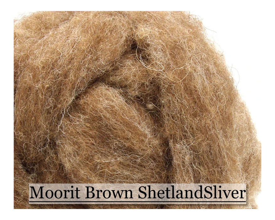 Shetland Sliver - Moorit Brown - 8oz - Cupid Falls Farm