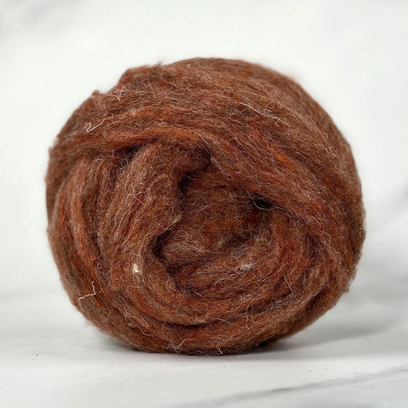 Amber Ale Orange British Wool Sliver - 1, 2 or 4 oz