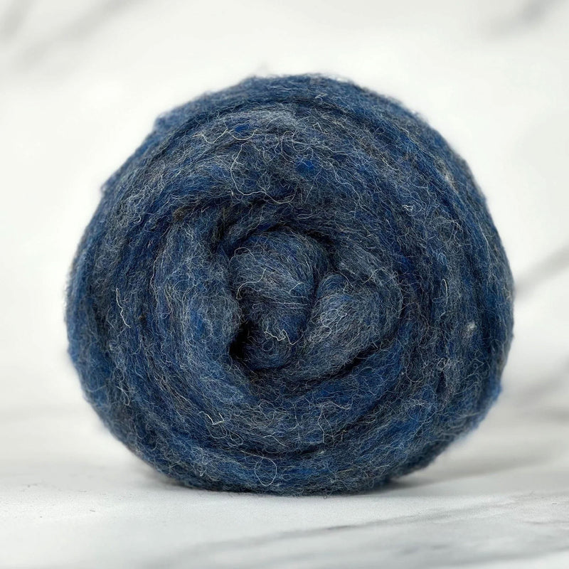 Bluebell Wood Blue British Wool Sliver - 1, 2 or 4 oz