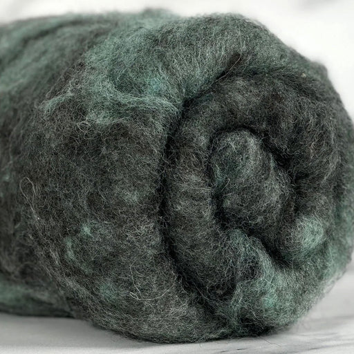 Cool blue British wool batt – Black Welsh Romney fiber for needle felting and spinning