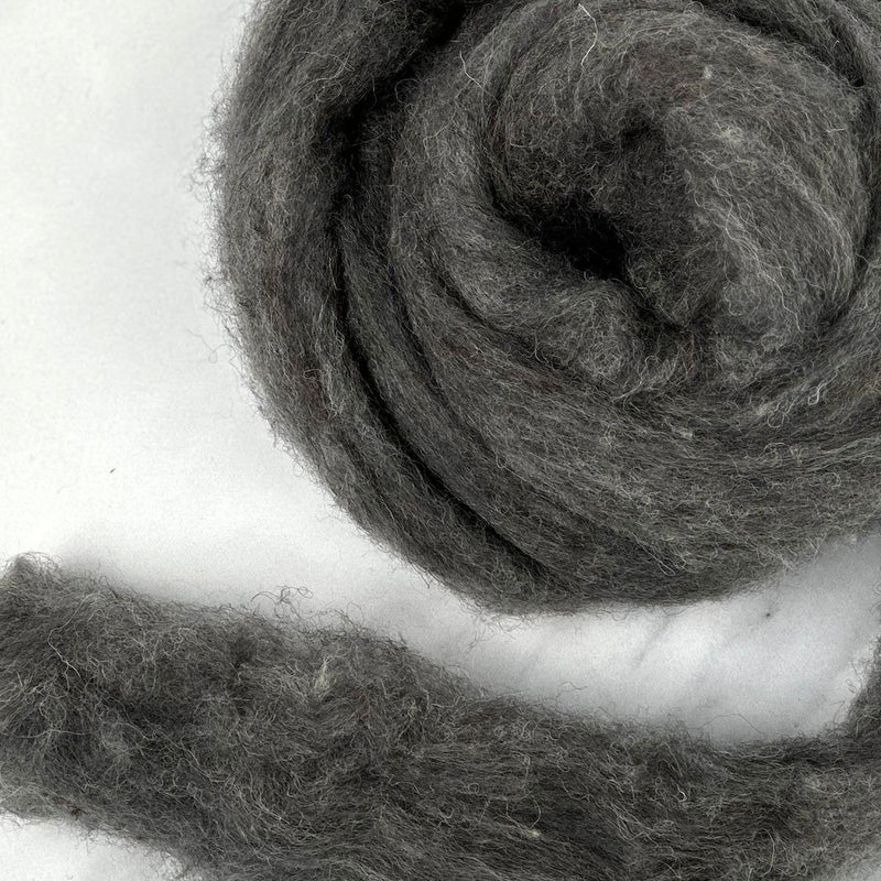 British Summer Grey British Wool Sliver - 16 oz / 1 lb Bulk Wholesale