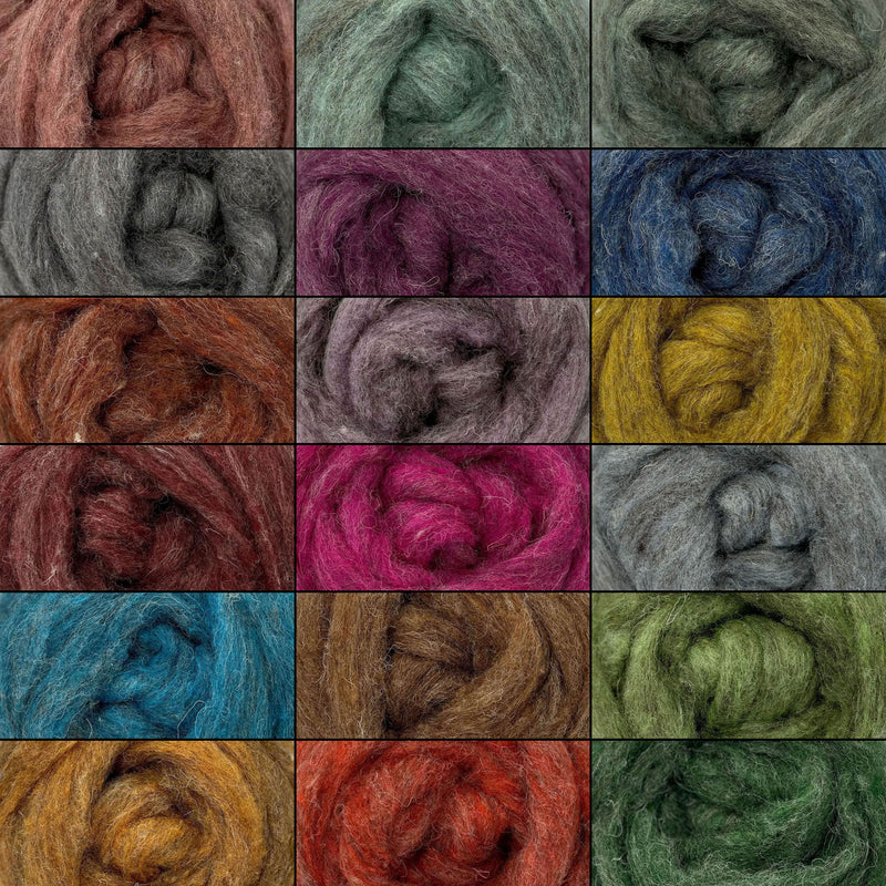 Amber Ale Orange British Wool Sliver - 1, 2 or 4 oz
