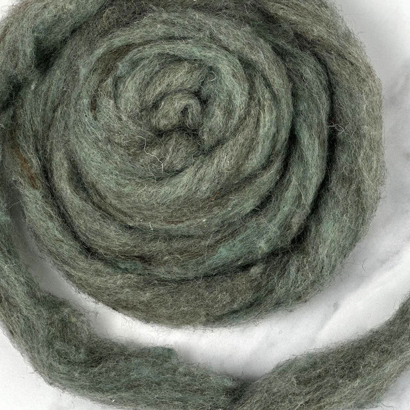 Cornish Sea Blue British Wool Sliver - 8 oz