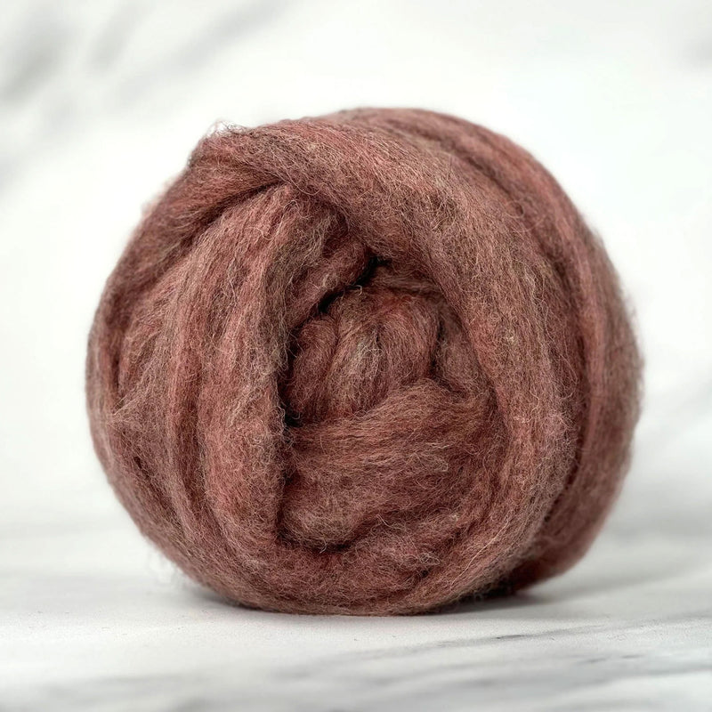 English Rose Pink British Wool Sliver - 8 oz