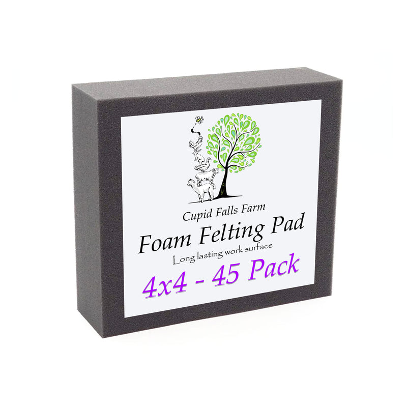 4" x 4" High Density Charcoal Foam Felting Pad — 45 Pack