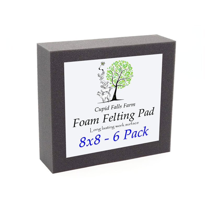 8" x 8" High Density Charcoal Foam Felting Pad — 6 Pack