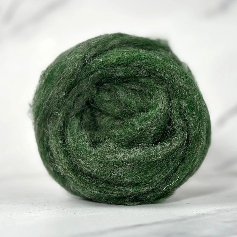 Highland Fern Green British Wool Sliver - 8 oz