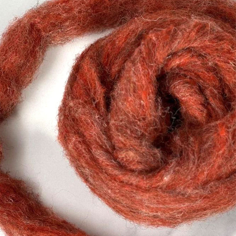 Honey Pot Orange British Wool Sliver - 16 oz / 1 lb Bulk Wholesale