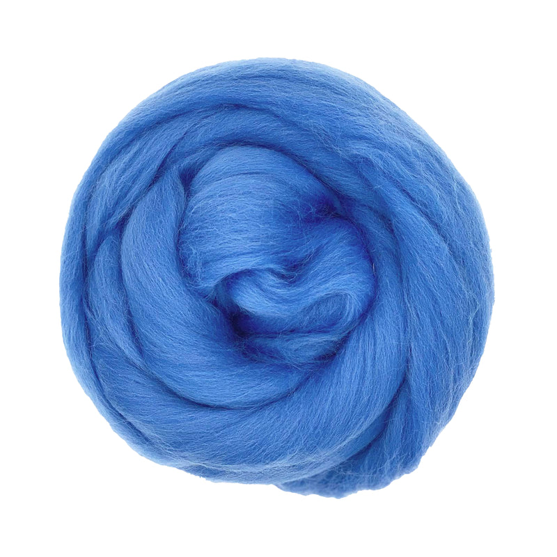 cornflower merino wool top 23 micron
