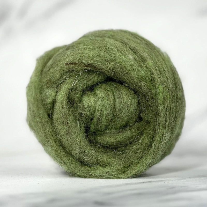 New Ivy Green British Wool Sliver - 16 oz / 1 lb Bulk Wholesale