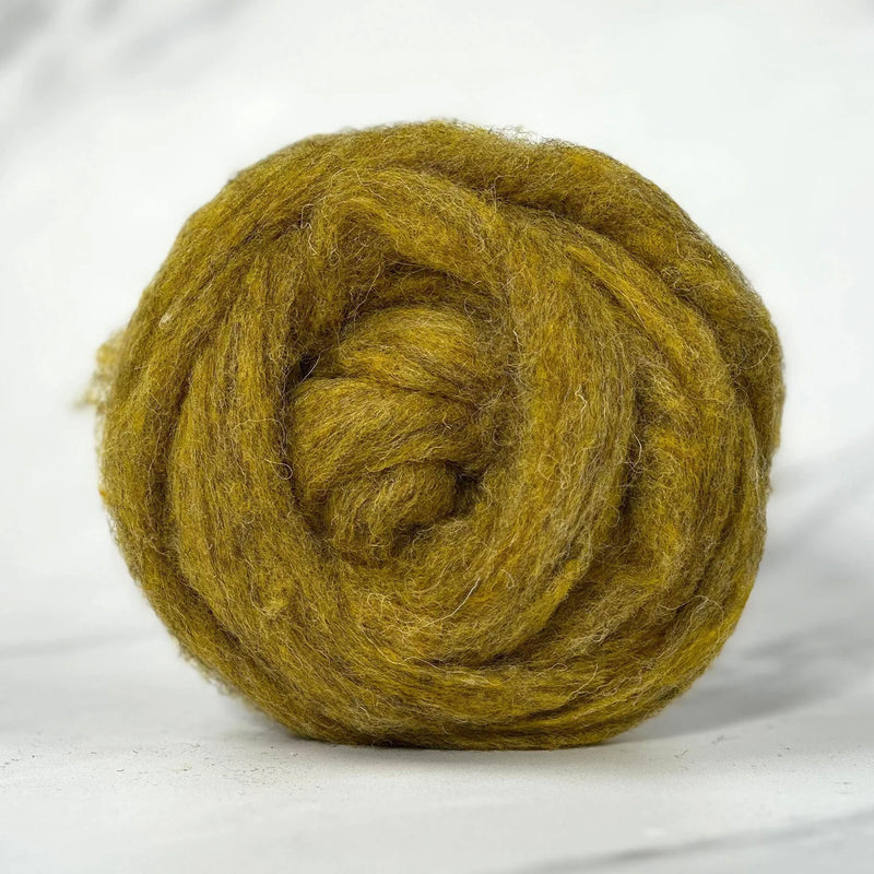 Wheat Yellow British Wool Sliver - 1, 2 or 4 oz