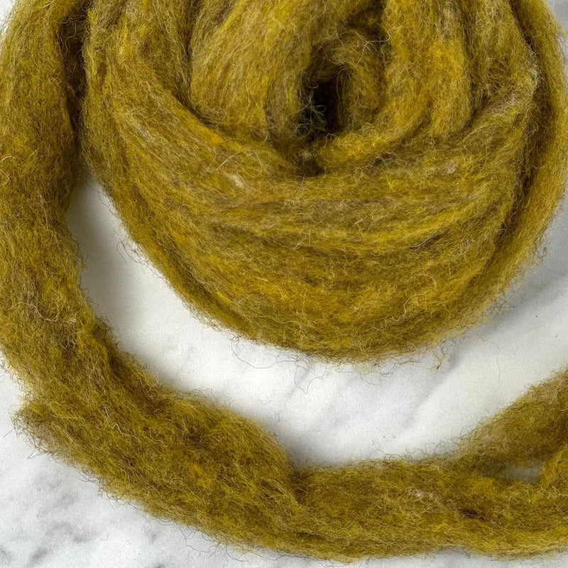 Wheat Yellow British Wool Sliver - 1, 2 or 4 oz