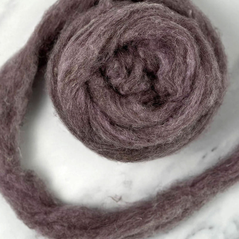 Wisteria Purple British Wool Sliver - 1, 2 or 4 oz