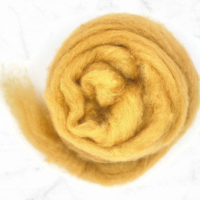 Golden Hound - Pet Palette - Corriedale Wool Sliver - 8oz - Cupid Falls Farm