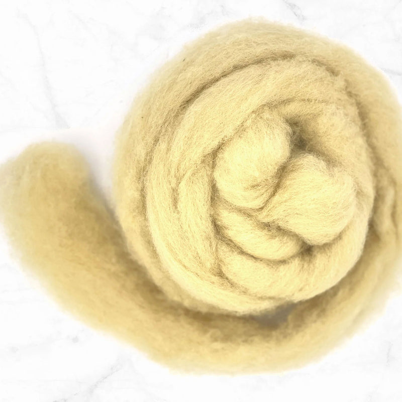 Pale Amber - Pet Palette - Corriedale Wool Sliver - 16oz - Cupid Falls Farm