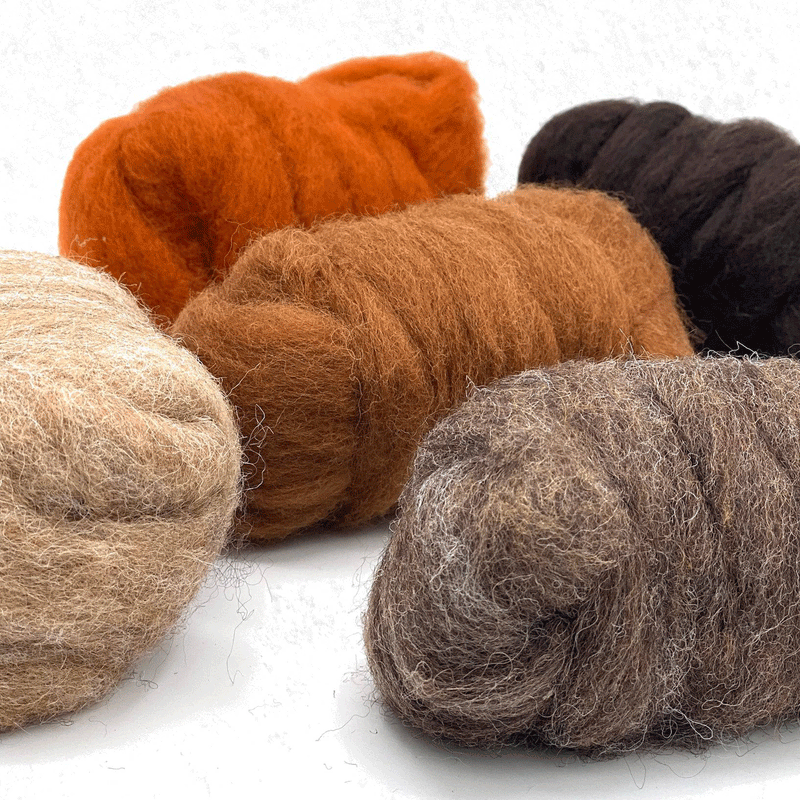 Tawny Tones Corriedale Collection - Cupid Falls Farm
