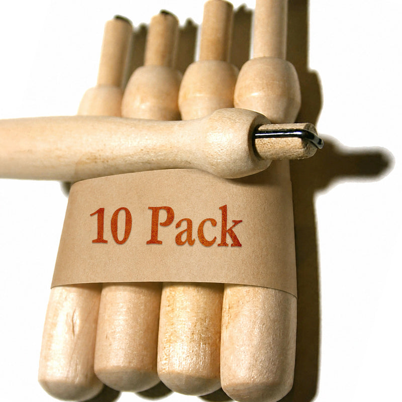 Wholesale 10-pack wooden needle felting holders, single needle felting tool for needle felting supplies