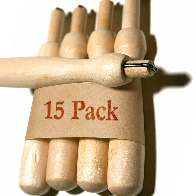 Wholesale 15-pack wooden needle felting holders, single needle felting tool for needle felting supplies