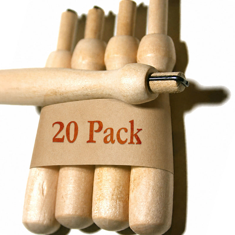 Wholesale 20-pack wooden needle felting holders, single needle felting tool for needle felting supplies