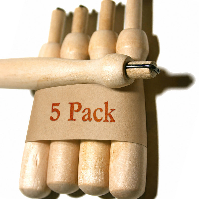 Wholesale 5-pack wooden needle felting holders, single needle felting tool for needle felting supplies