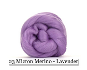 Lavender-  Merino Wool Top - 23 Micron - Cupid Falls Farm