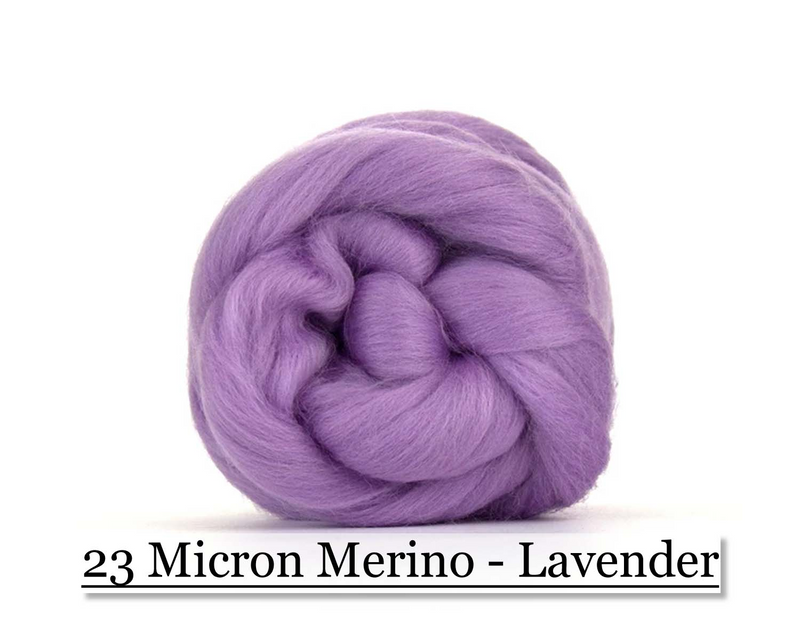 Lavender-  Merino Wool Top - 23 Micron - Cupid Falls Farm