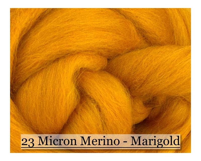 Marigold -  Merino Wool Top - 23 Micron - Cupid Falls Farm