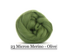 Olive -  Merino Wool Top - 23 Micron - Cupid Falls Farm