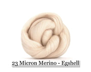 Eggshell -  Merino Wool Top - 23 Micron - Cupid Falls Farm