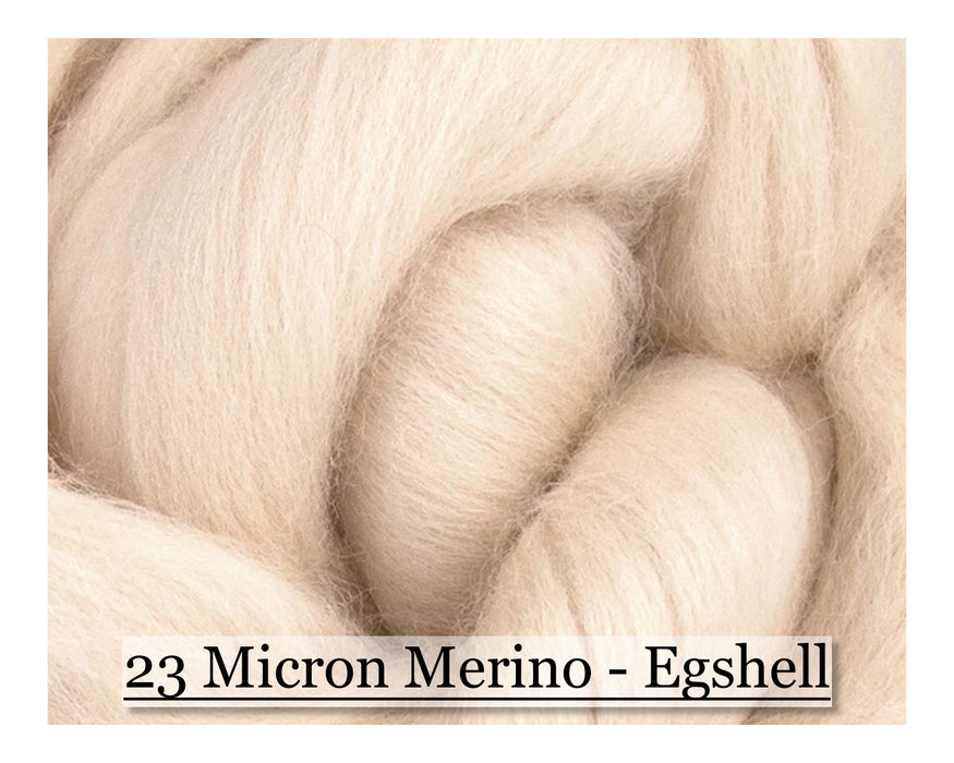 Eggshell -  Merino Wool Top - 23 Micron - Cupid Falls Farm