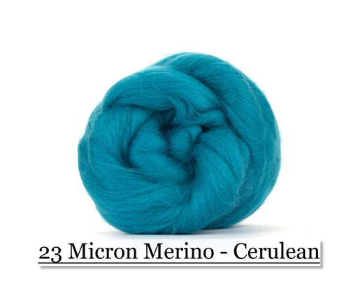 Cerulean -  Merino Wool Top - 23 Micron - Cupid Falls Farm