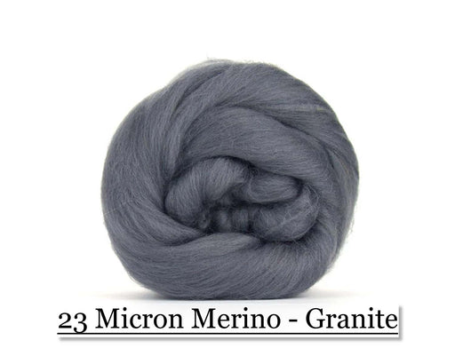 Granite -  Merino Wool Top - 23 Micron - Cupid Falls Farm