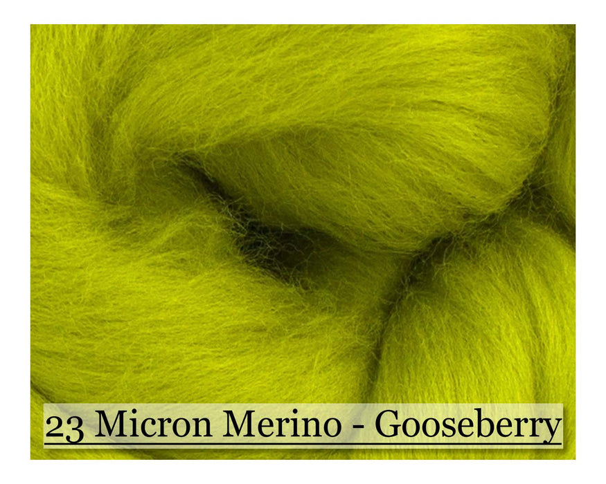 Gooseberry -  Merino Wool Top - 23 Micron - Cupid Falls Farm