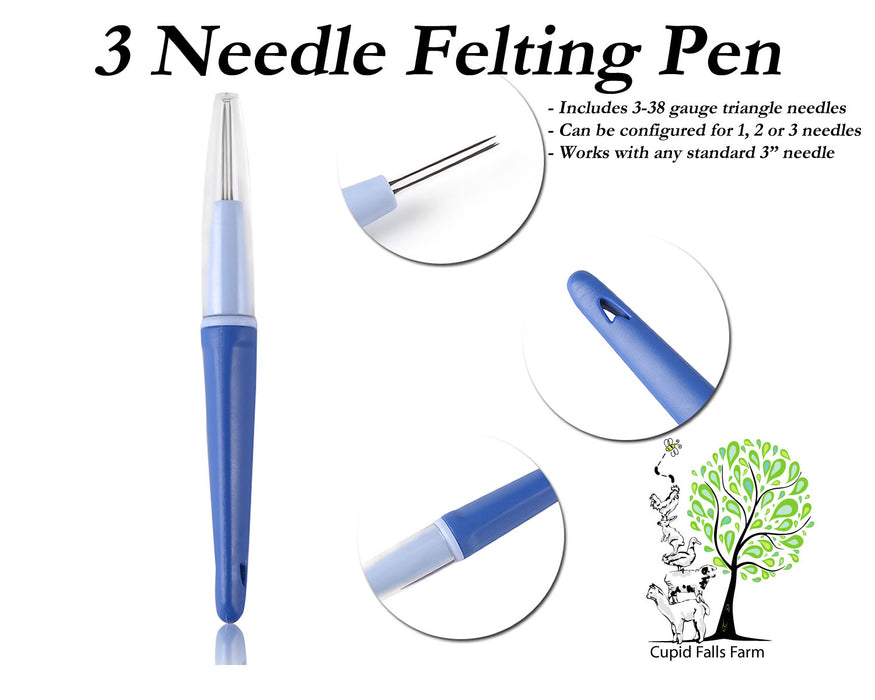 Multi Needle Felting Tool with 3 Needles - Cupid Falls Farm