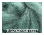 Duck Egg - Corriedale Wool Roving - Corriedale Wool Sliver - 16oz - Cupid Falls Farm