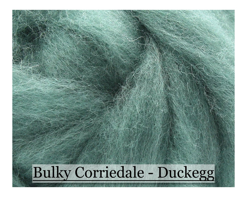 Duck Egg - Corriedale Wool Roving - Corriedale Wool Sliver - 16oz - Cupid Falls Farm