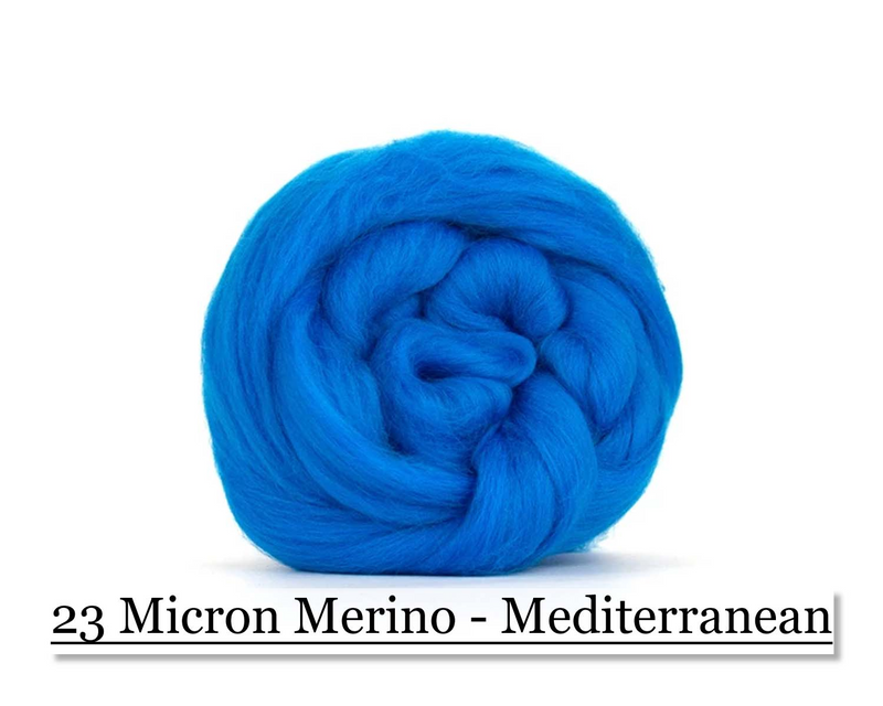 Mediterranean -  Merino Wool Top - 23 Micron - Cupid Falls Farm
