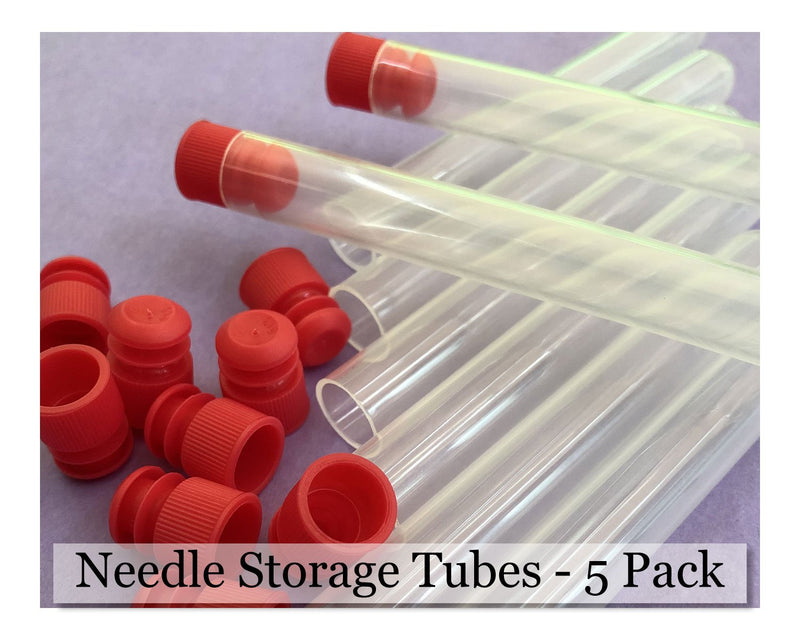 Felting Needle Storage Tube with Cap - 5 Pack - Cupid Falls Farm
