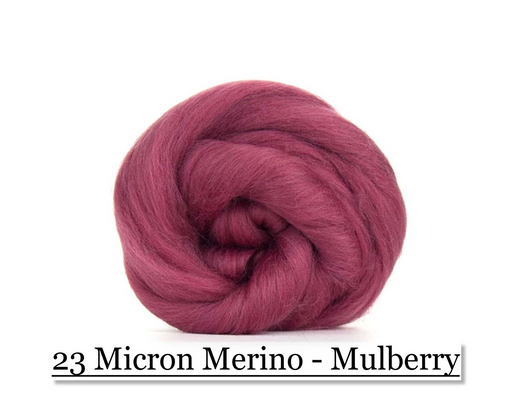 Mulberry -  Merino Wool Top - 23 Micron - Cupid Falls Farm