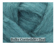 Teal - Corriedale Wool Roving - Corriedale Wool Roving - 16oz - Cupid Falls Farm