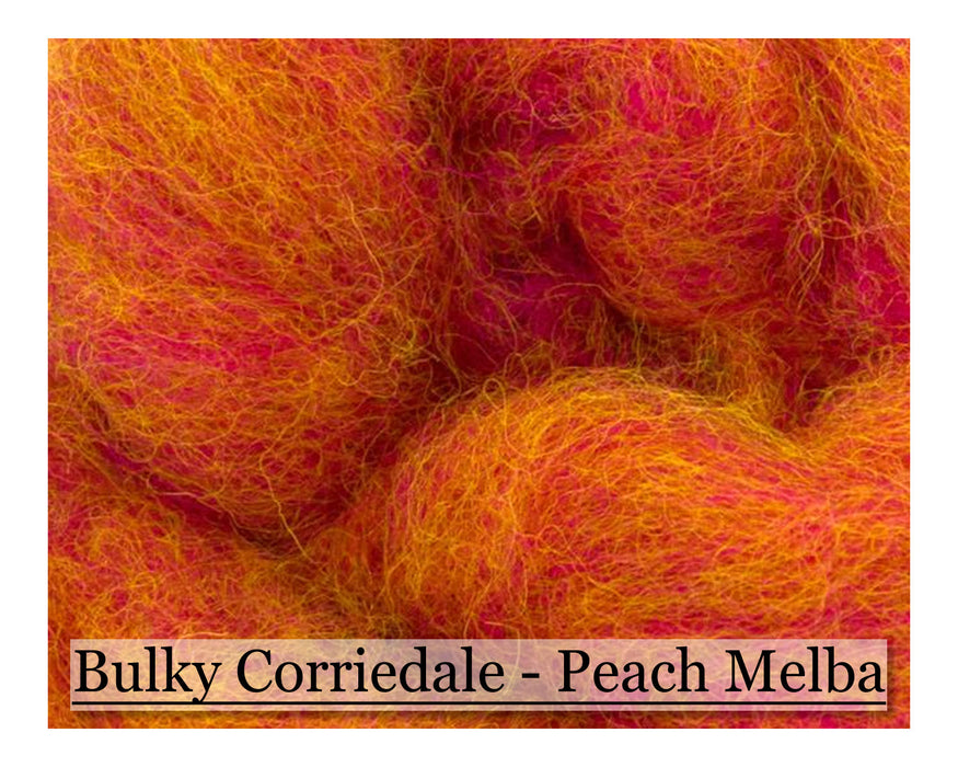 Peach Melba - Corriedale Wool - 16oz - Cupid Falls Farm