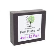 4" x 4" High quality dense charcoal foam felting pad - 12 Pack - Cupid Falls Farm