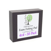 4" x 4" High quality dense charcoal foam felting pad - 50 Pack - Cupid Falls Farm