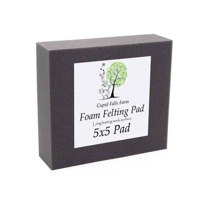 5" x 5" High quality dense charcoal foam felting pad - Cupid Falls Farm
