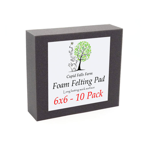 6" x 6" High quality dense charcoal foam felting pad - 10 Pack - Cupid Falls Farm