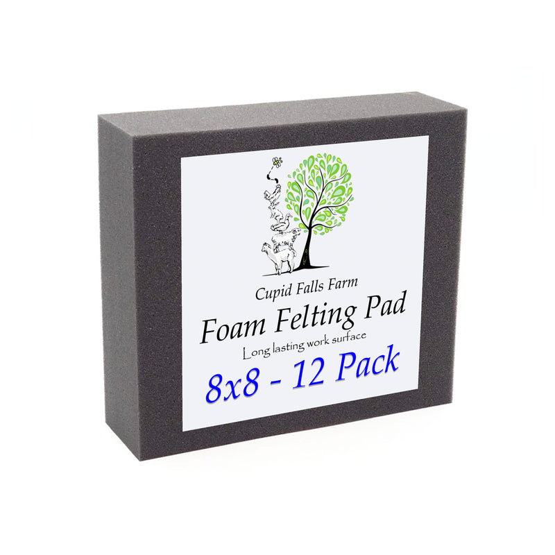 8x8 inch high density charcoal foam felting pad, 2 inches thick, for needle felting