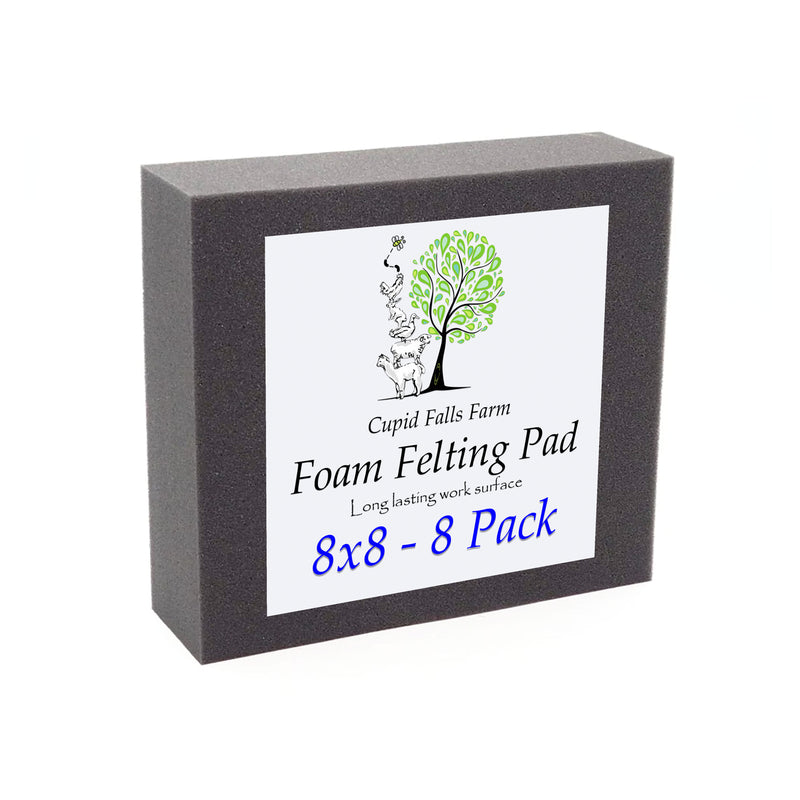 8x8 inch high density charcoal foam felting pad, 2 inches thick, for needle felting