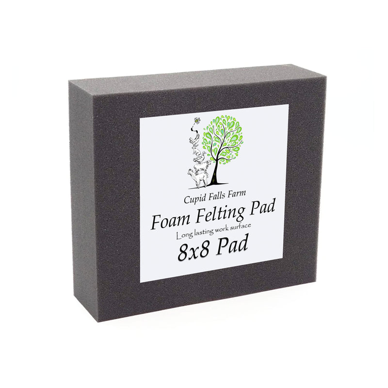 8x8 inch high density charcoal foam felting pad, 2 inches thick, for needle felting